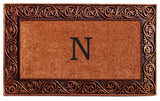 Prestige Bronze Monogram Doormat 18"x30", Letter N