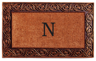 Prestige Bronze Monogram Doormat 18"x30", Letter N