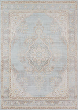 Isabella ISA-1 Machine Made Area Rug, Blue, 4'x6'