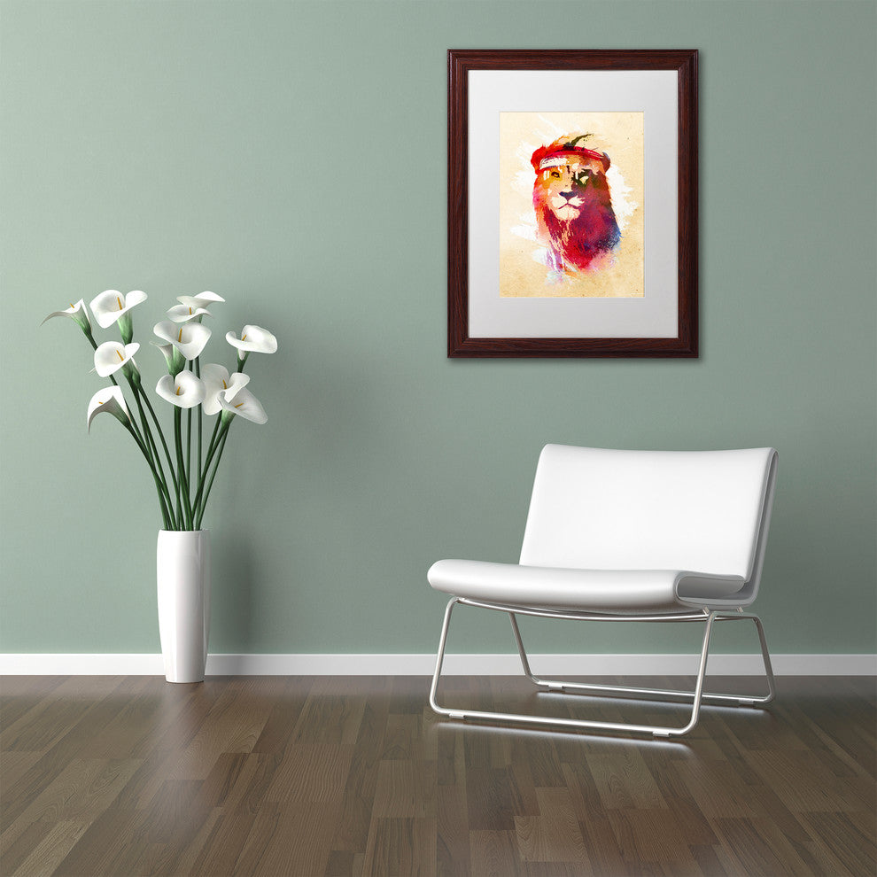 Robert Farkas 'Gym Lion' Matted Framed Art