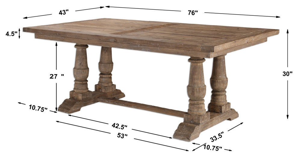 Uttermost Stratford Salvaged Wood Dining Table
