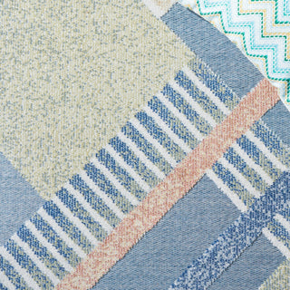 Safavieh Sarasota Collection SAR102 Indoor-Outdoor Rug, Blue/Light Green, 2'3"x9'