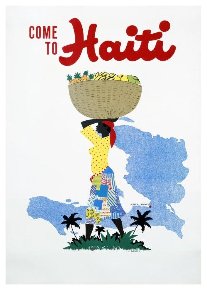 "Come to Haiti" Digital Paper Print by E. Lafond, 30"x42"