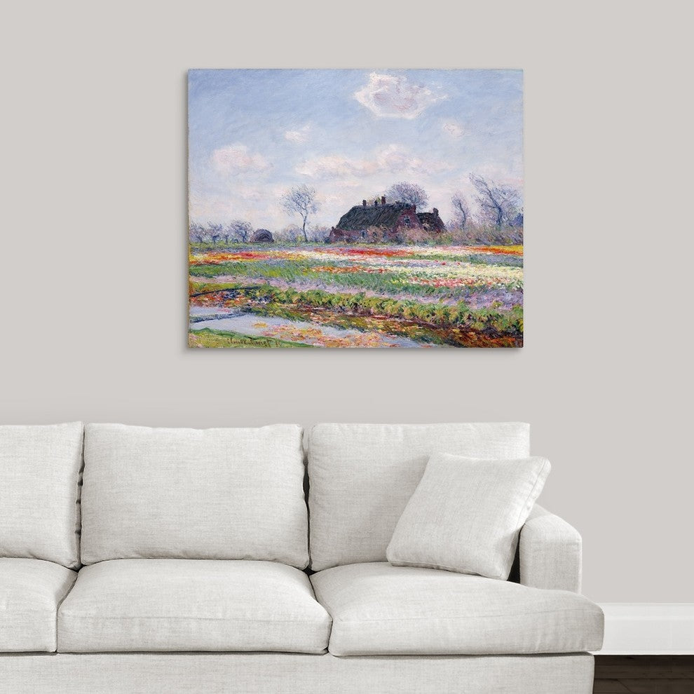 Tulip Fields at Sassenheim, near Leiden, 1886 Wrapped Canvas Art Print, 36"