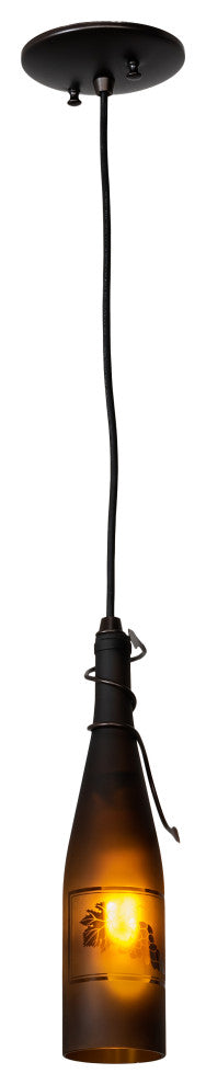 5 Wide Tuscan Vineyard Wine Bottle Pendant