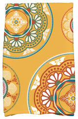 Medallions Geometric Print Hand Towel, Gold