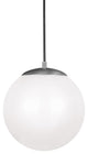 Generation Lighting Lighting 1-Light Pendant, Satin Aluminum