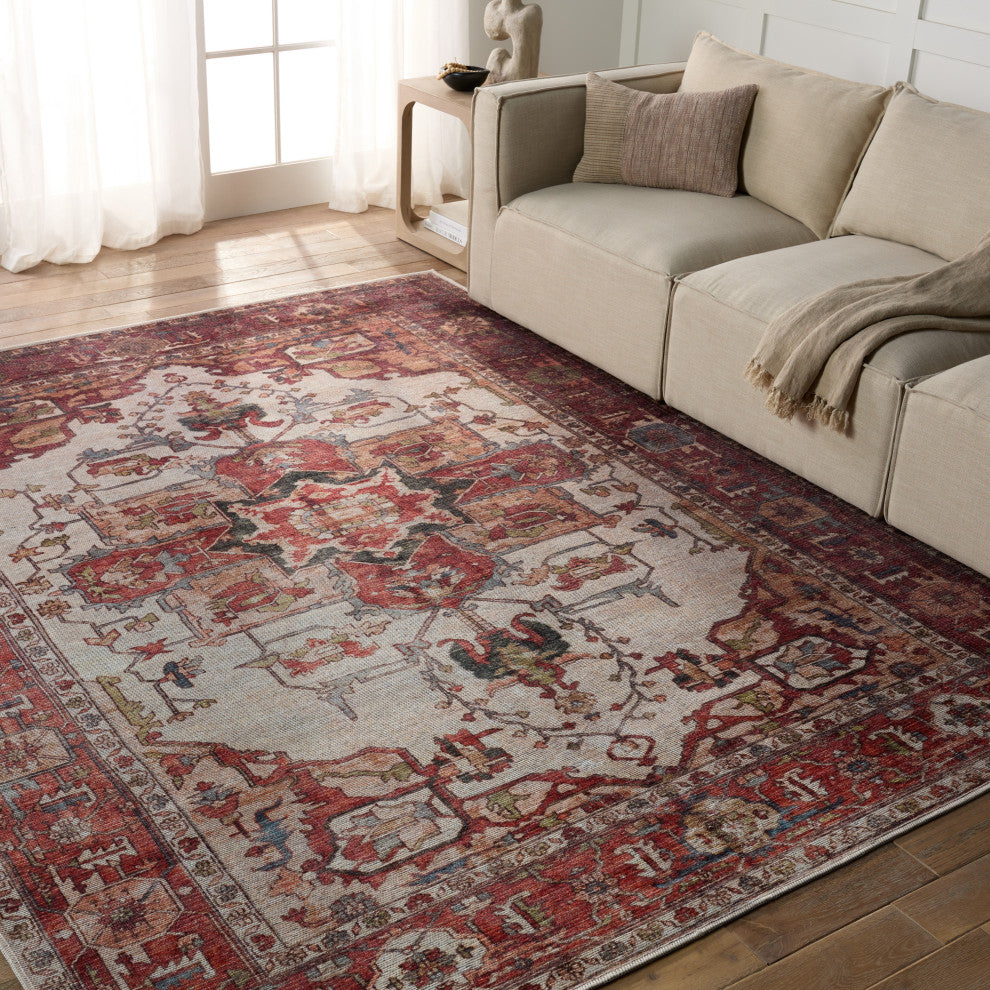 Vibe by Jaipur Living Hepburn Medallion Rust/ Beige Area Rug 5'3"X8'