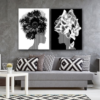 Wrapped Canvas 'Mod Swag II' 2 Piece Wall Decor, 2-Piece Set, 20"x32"
