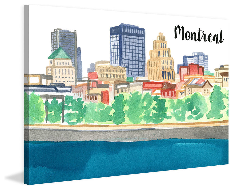 "Old Montreal" Painting Print on Wrapped Canvas
