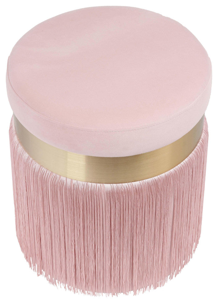 Melody Blush Tasseled Ottoman