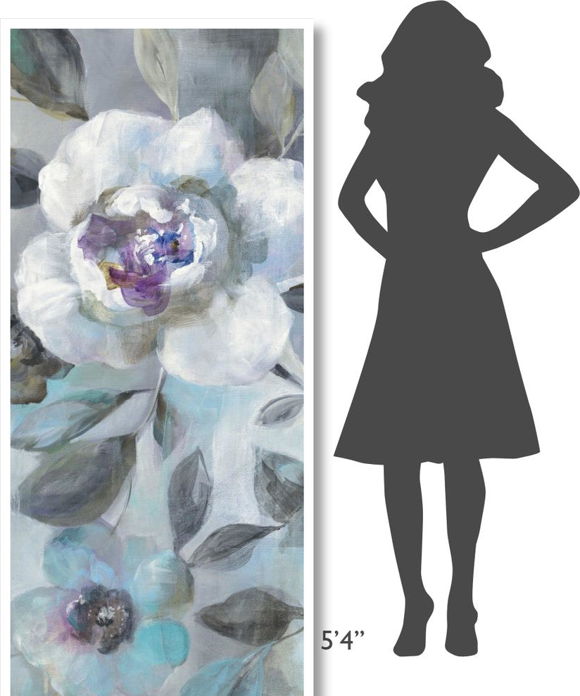 "Twilight Flowers II" Digital Paper Print by Danhui Nai, 32"x77"