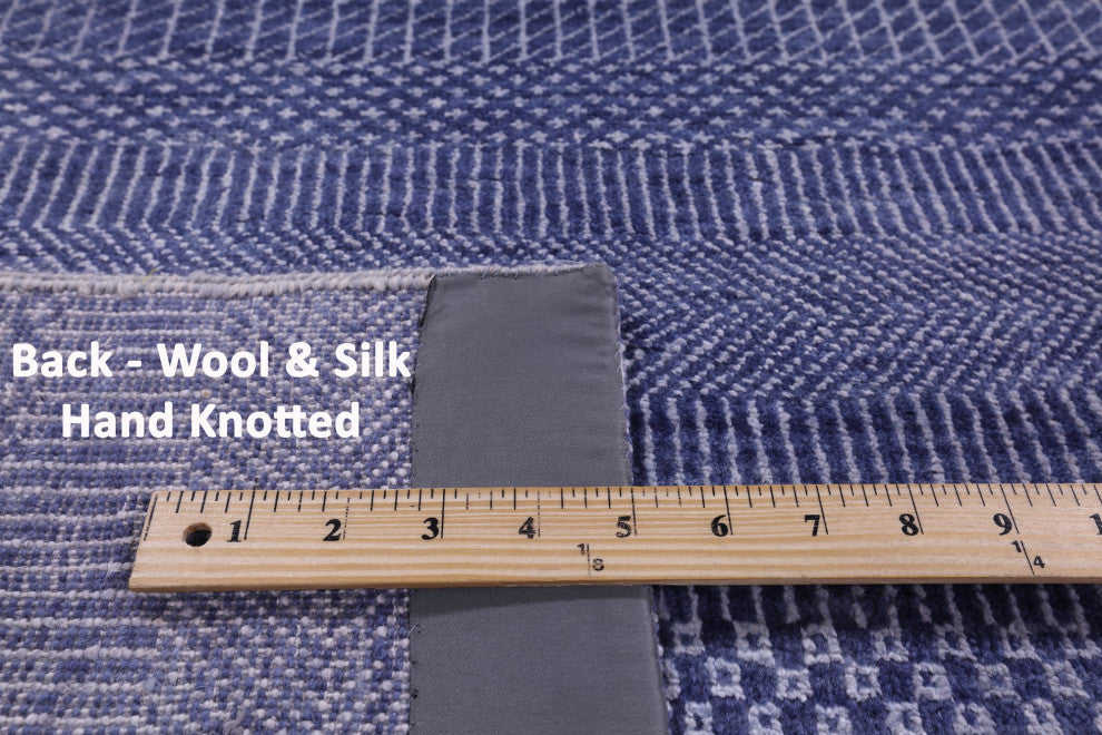 Wool and Silk Handmade Savannah Grass Rug 6' 1" X 9' 3" Q11933
