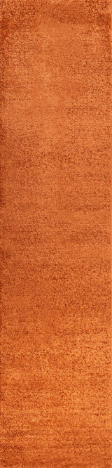 Haze Solid Low-Pile Orange 2 ft. x 12 ft. Runner Rug
