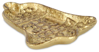 Christmas Bell Cast Iron Gold Catchall Tray