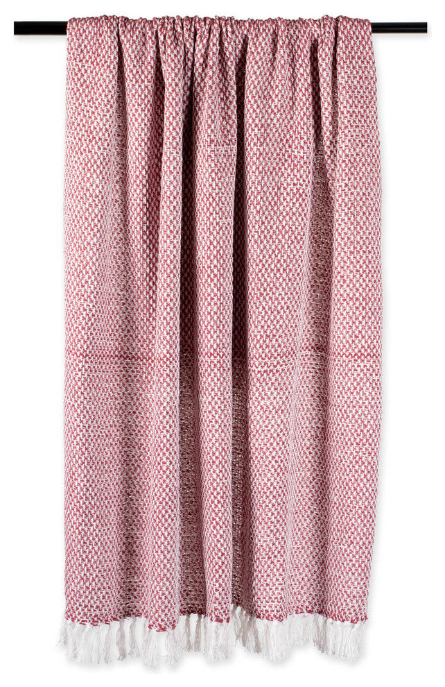 Barn Red Woven Throw