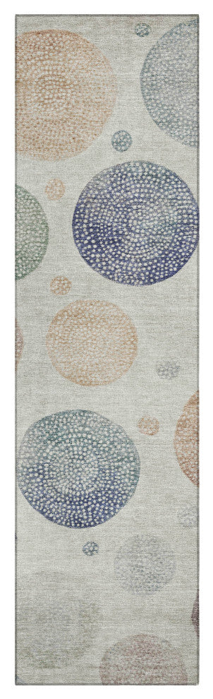 Machine Washable Indoor/Outdoor Chantille ACN1897 Beige 2'3" x 7'6" Runner Rug