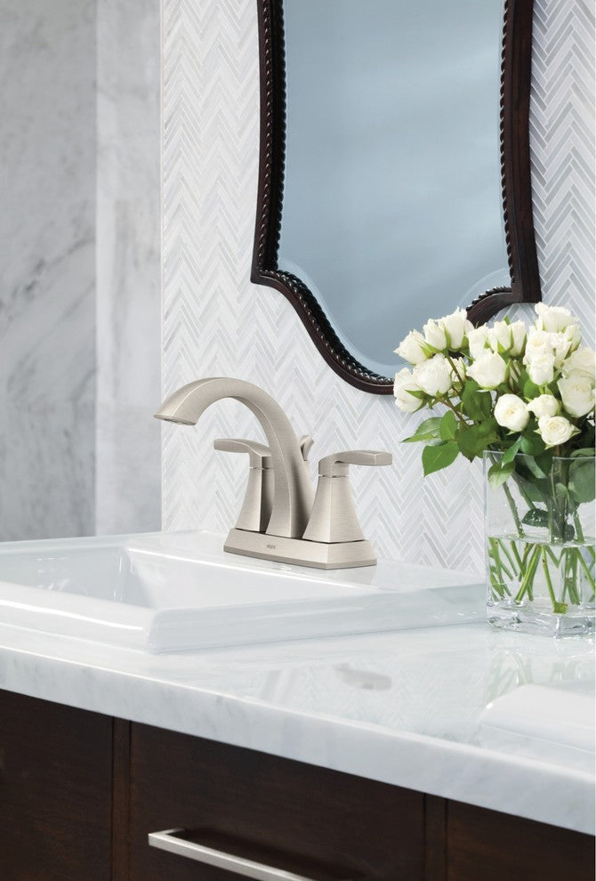 Moen Voss Brushed Nickel Two-Handle Bathroom Faucet 6901BN