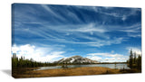 "Mountain and Lake Under Blue Sky" Wall Art, 40"x20"