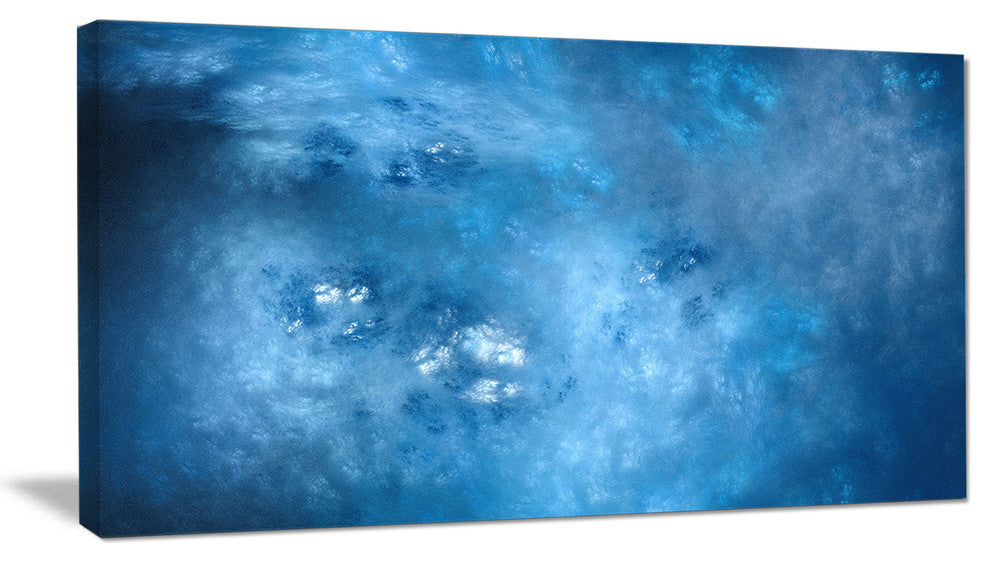 Blur Clear Blue Sky with Stars, Abstract Canvas Art Print, 40x20