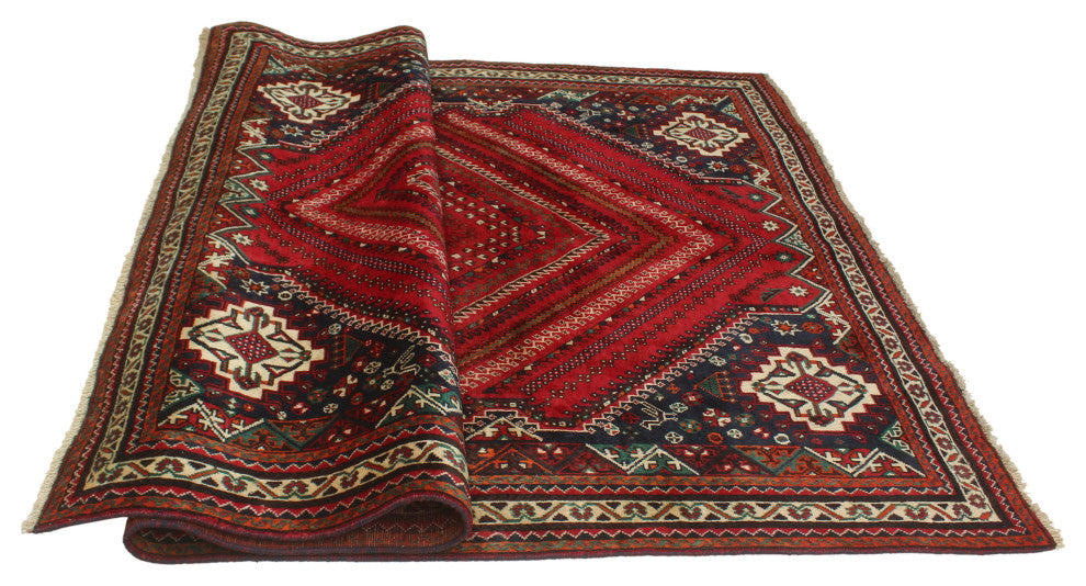 Vintage Distressed Lizabeth Red Rug