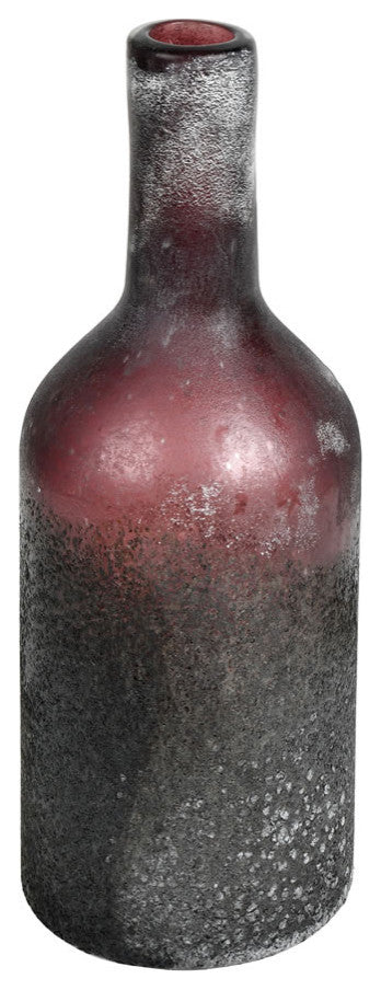 Vickerman CM194512 12" Milestone Gray Round Glass Vase