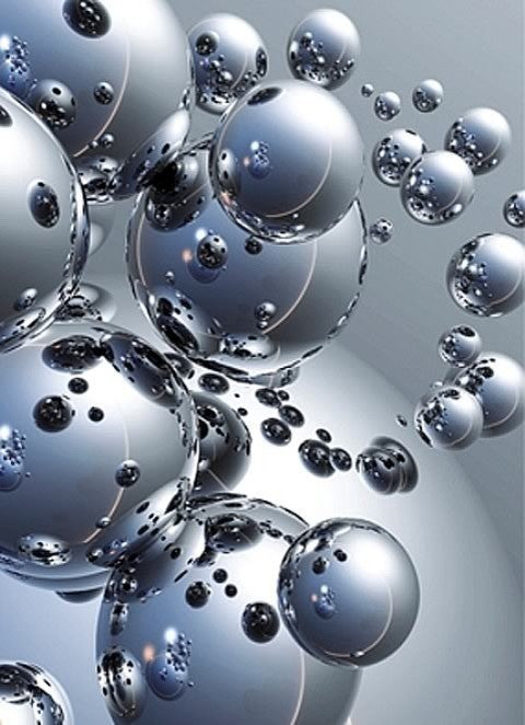 Silver Orbs Mural DM413