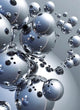 Silver Orbs Mural DM413