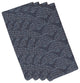 Fan Dance 19" Blue Geometric Print Napkin, Set of 4
