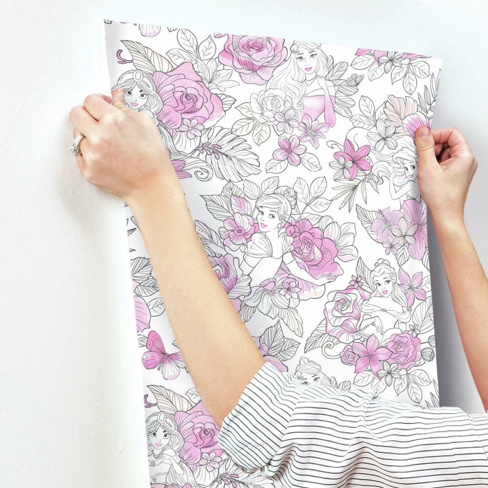 Disney Princess Royal Floral Wallpaper