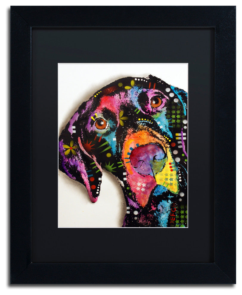 Dean Russo 'Pointer' Framed Art, Black Frame, 11"x14", Black Matte