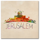 Mark Ashkenazi 'Jerusalem' Canvas Art, 14"x14"