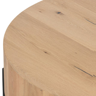 Eaton Drum Coffee Table-Light Oak Resin