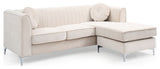 Delray Sofa Chaise, Gray, Ivory