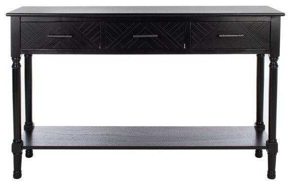 Safavieh Peyton 3 Drawer Console Table, Black