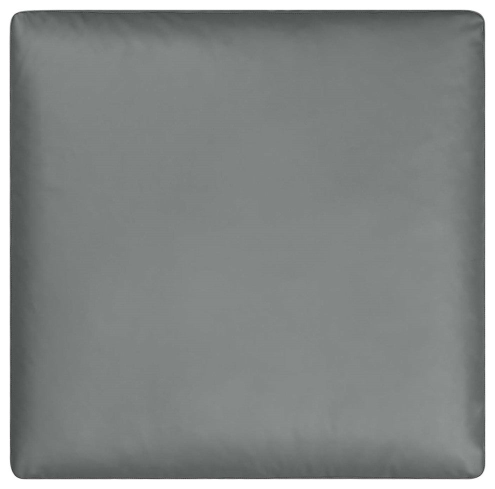 Accent Chair Ottoman, Faux Vegan Leather, Gray, Modern, Lounge Hospitality