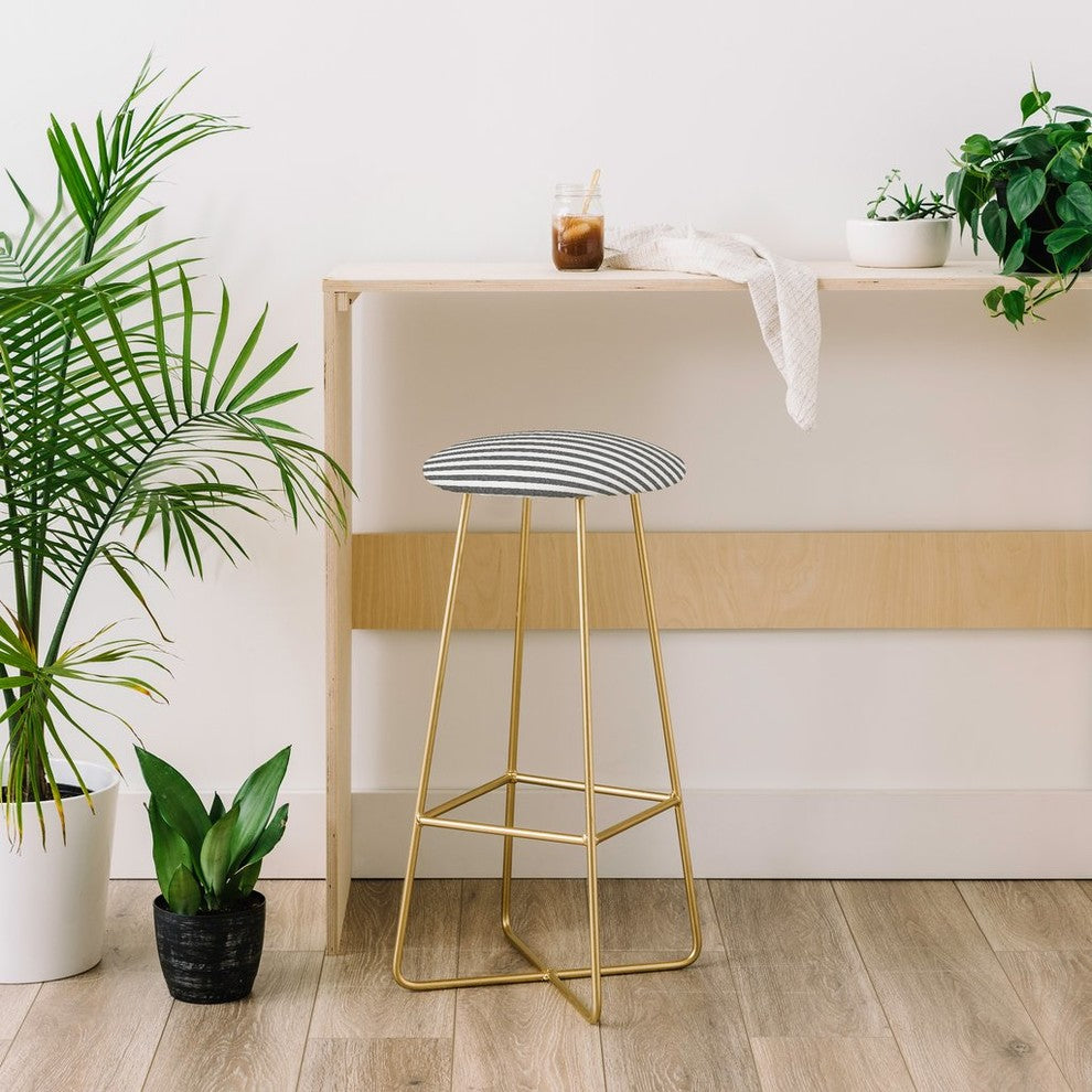 Deny Designs Little Arrow Design Co Stripes In Grey Bar Stool