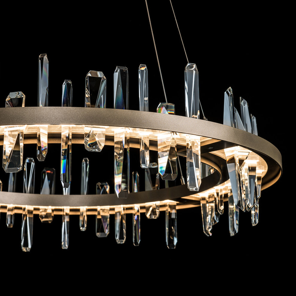 Solitude Circular LED Pendant, Soft Gold