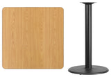 Square Natural Table Top XU-NATTB-3636-TR24B-GG