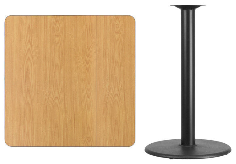 Square Natural Table Top XU-NATTB-3636-TR24B-GG