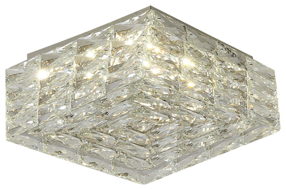 BETHEL INTERNATIONAL ZP131FM13CH 1-Light LED Flush Mount, Chrome
