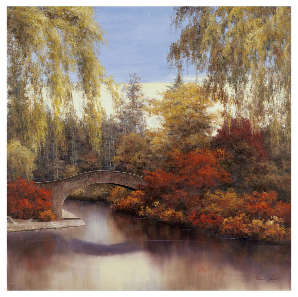 "Autumn Crossing" Digital Paper Print by Diane Romanello, 20"x20"