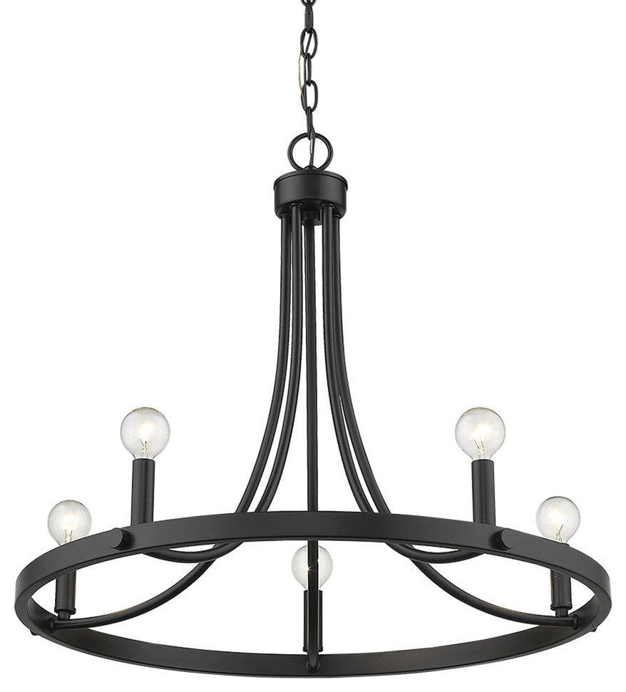 Sawyer 5-Light Matte Black Chandelier