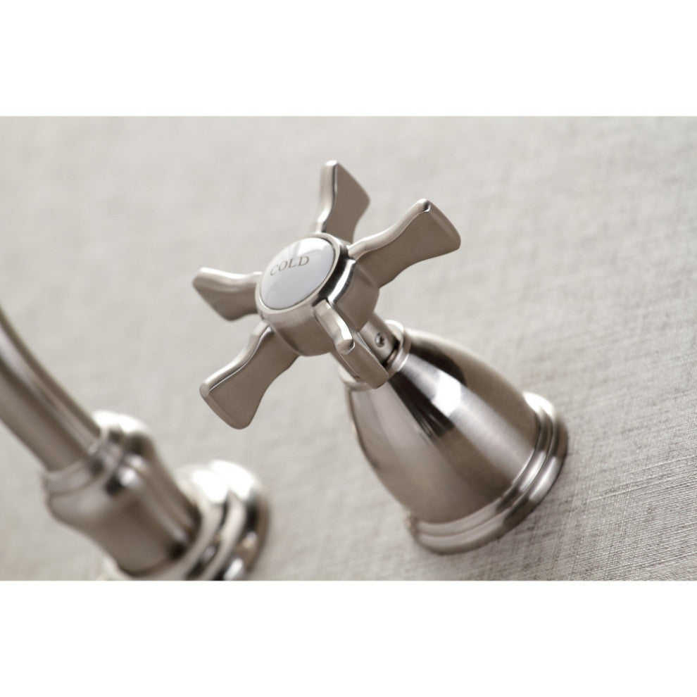 KS3028NX Two-Handle Wall Mount Tub Faucet, Brushed Nickel