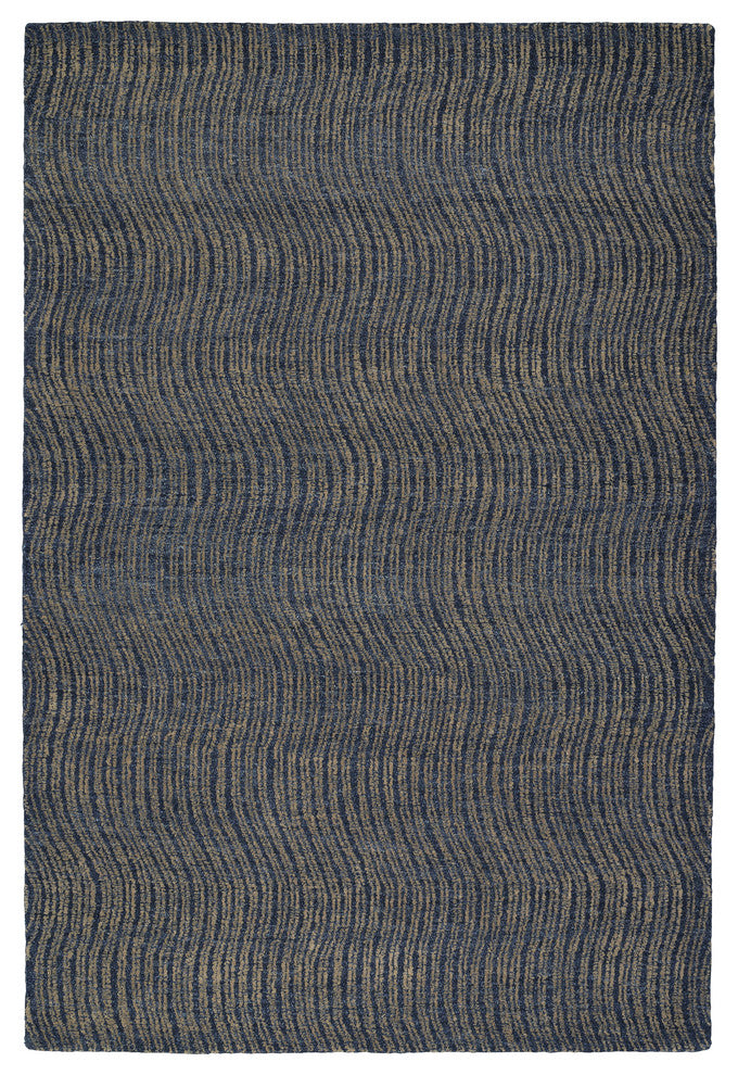 Kaleen Hand-Tufted Textura Wool Rug, Blue, 3''6"x5''6"