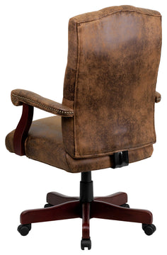 Flash Furniture Classic Executive Office Chair in Bomber Brown