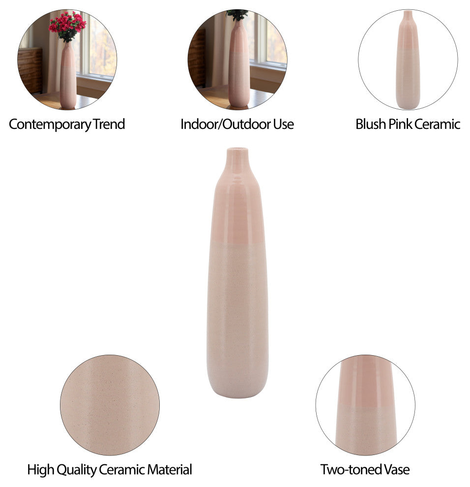 22" Bottle Vase, Pink