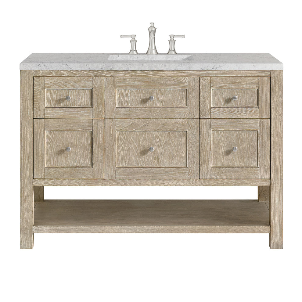 Breckenridge 48" Single Vanity, Oak, 3 CM Eternal Jasmine Pearl Top