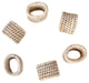 Artifacts Rattan Oval Napkin Rings 6 Piece Set, White Wash