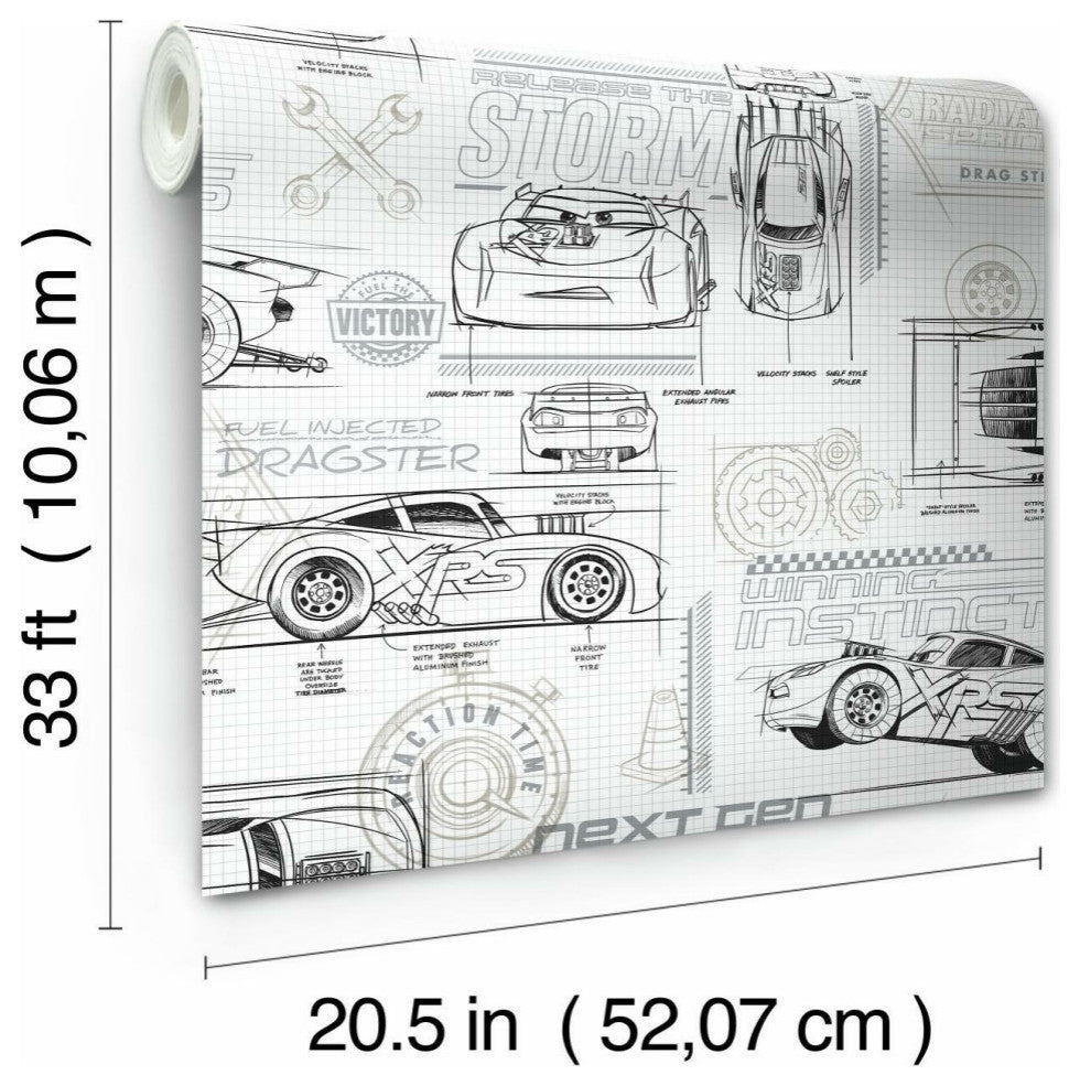 Disney and Pixar Cars Schematic Wallpaper